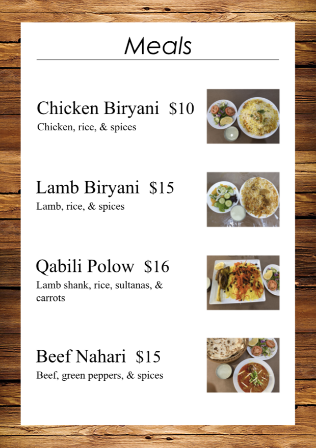 Menu, BBQ Tonight Auburn