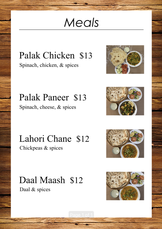 Menu, BBQ Tonight Auburn