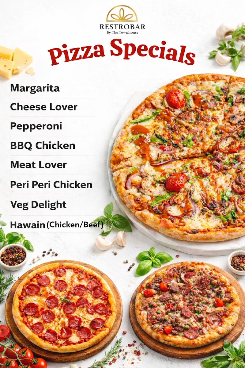 Menu, Restrobar Goondiwindi