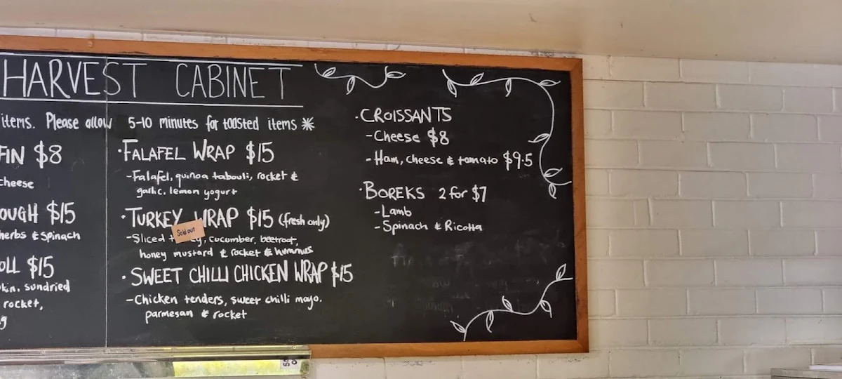 Menu, Sanctuary Harvest Zoo Cafe