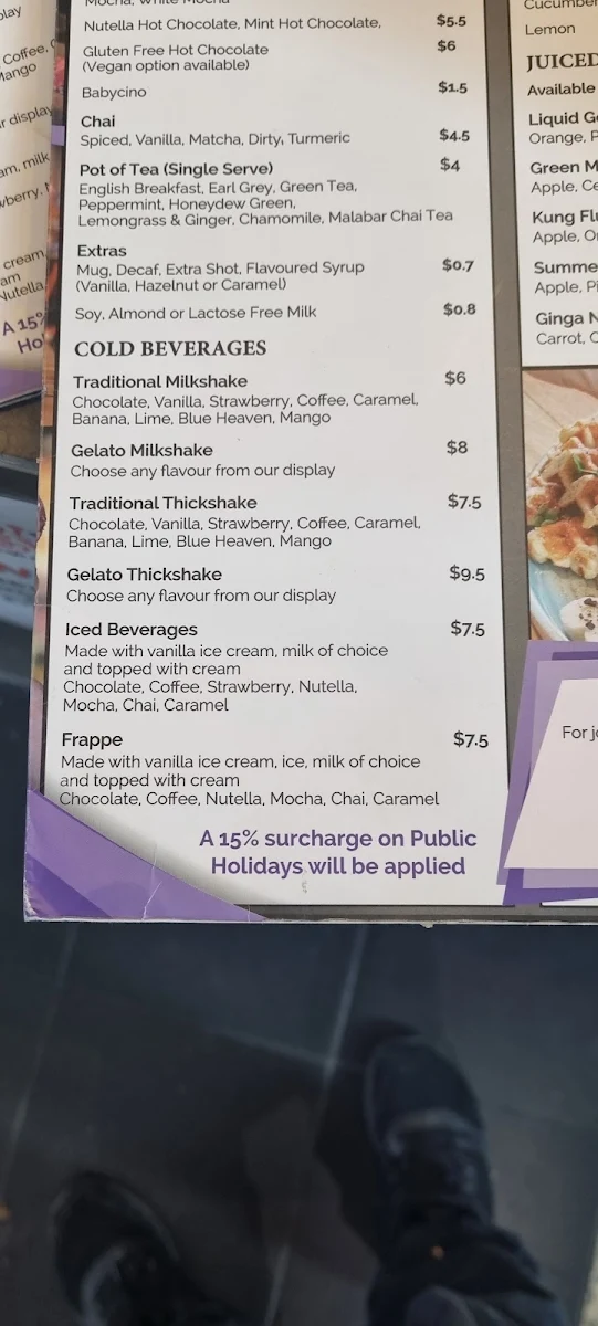 Menu, Twisted Sista Fountain Gate Upstairs