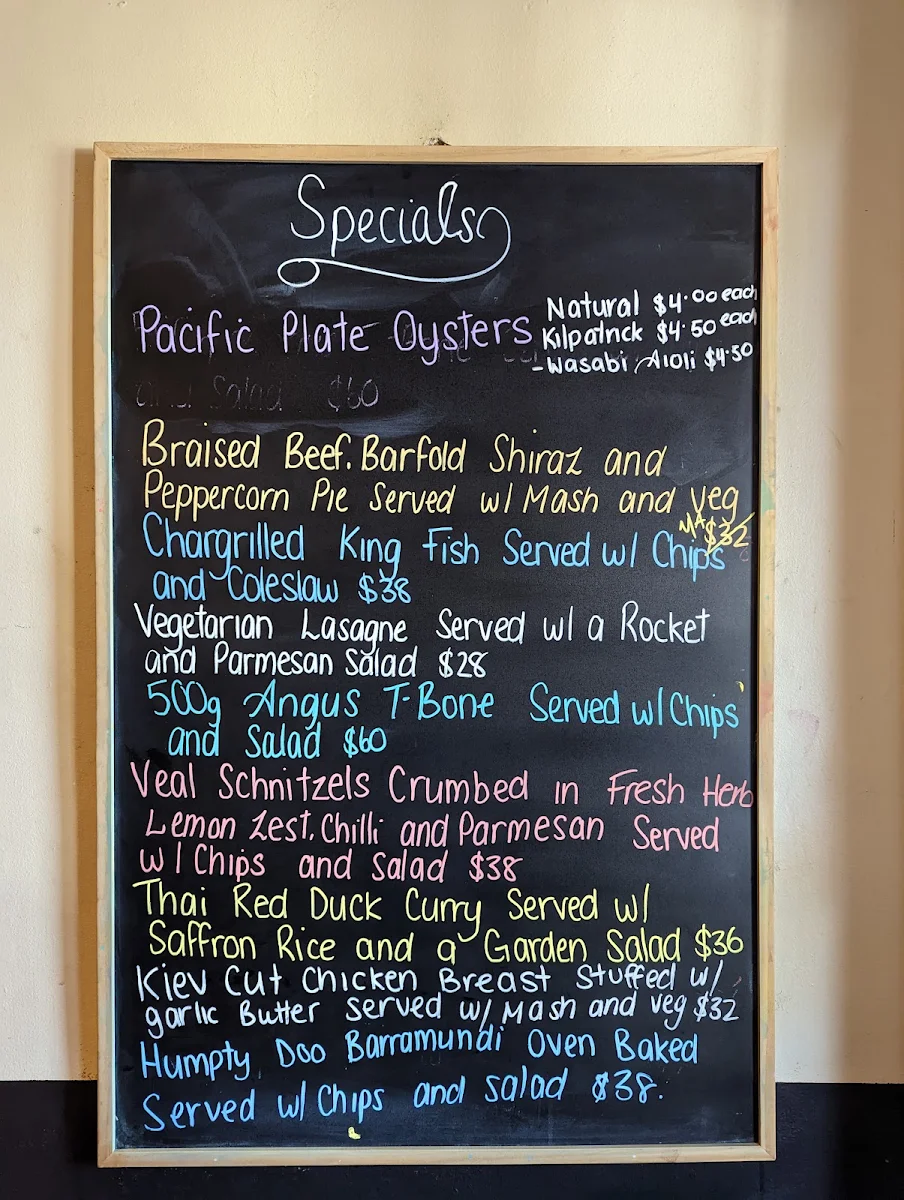 Menu, The Redesdale Hotel