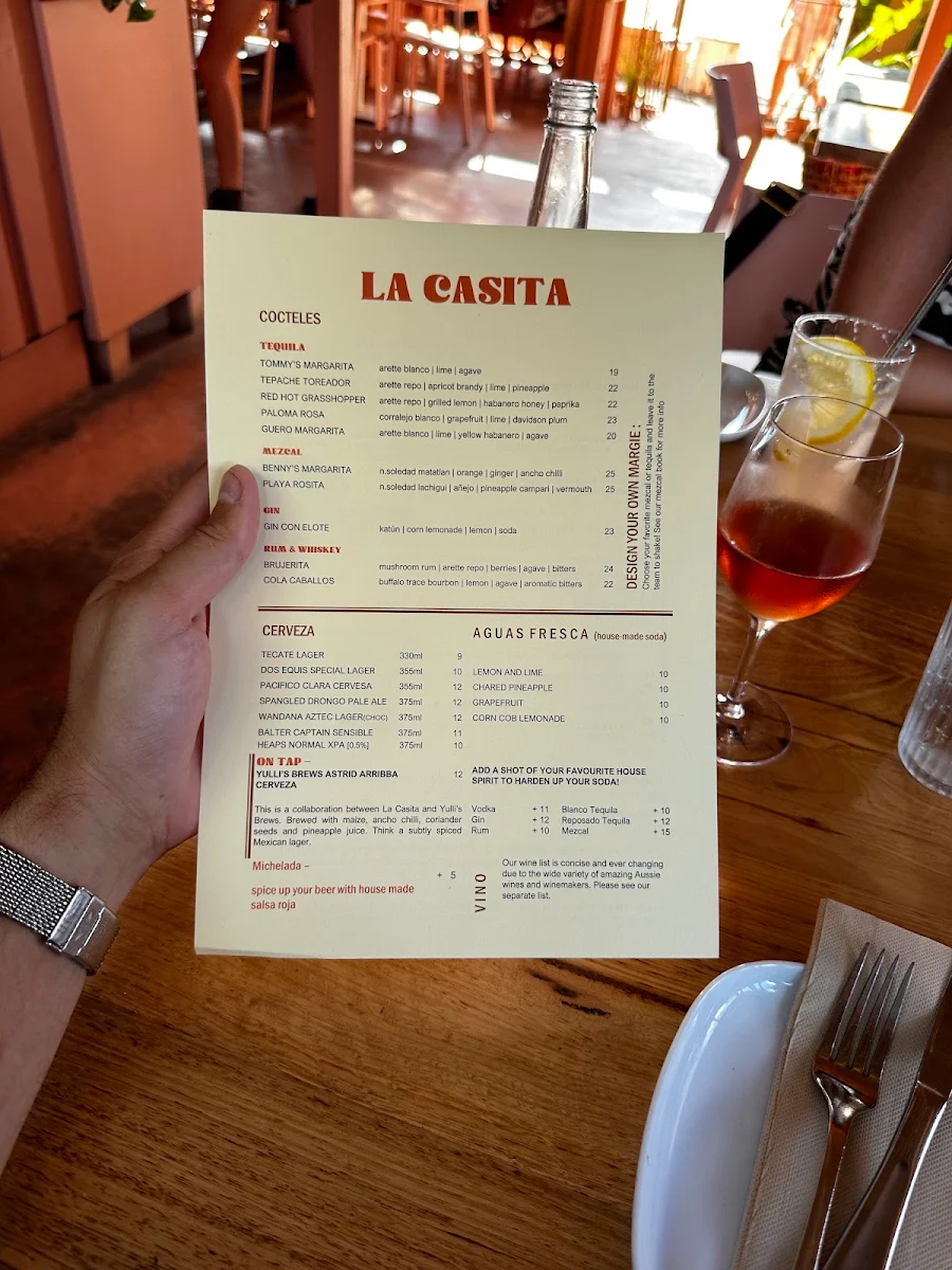 Menu, La Casita