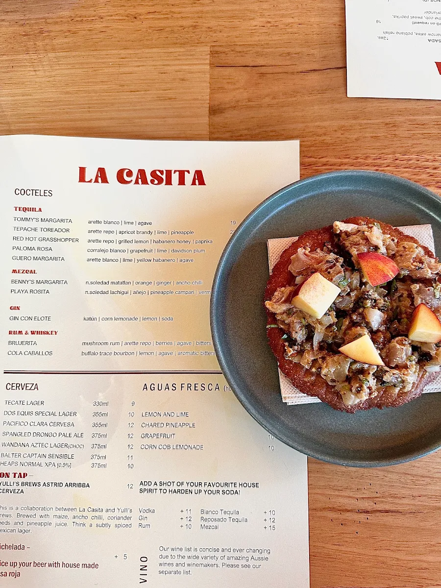 Menu, La Casita