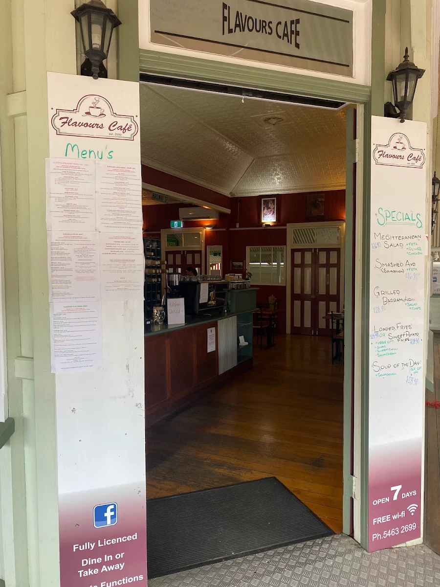 Menu, Flavours Cafe