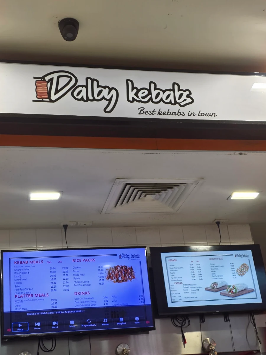 Menu, Dalby Kebabs