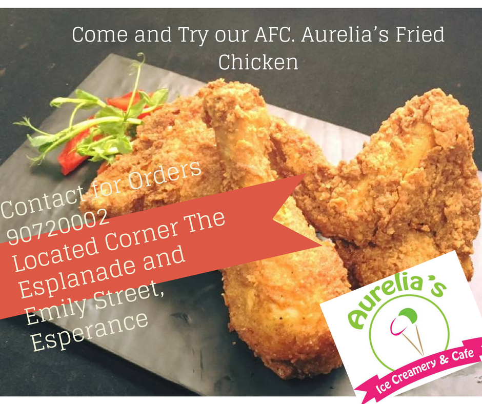 Menu, Aurelia's Ice Creamery and Cafe