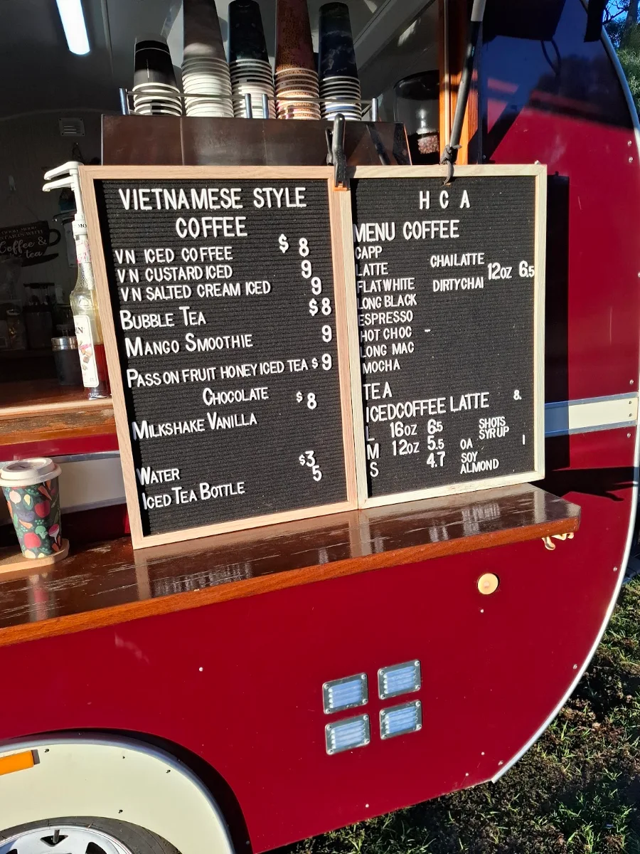 Menu, Huong's Coffee Assortments