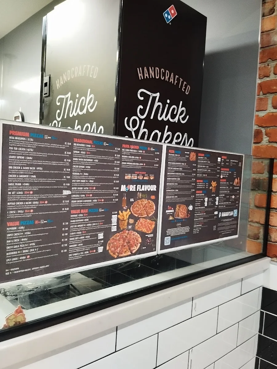 Menu, Domino's Pizza Glenelg