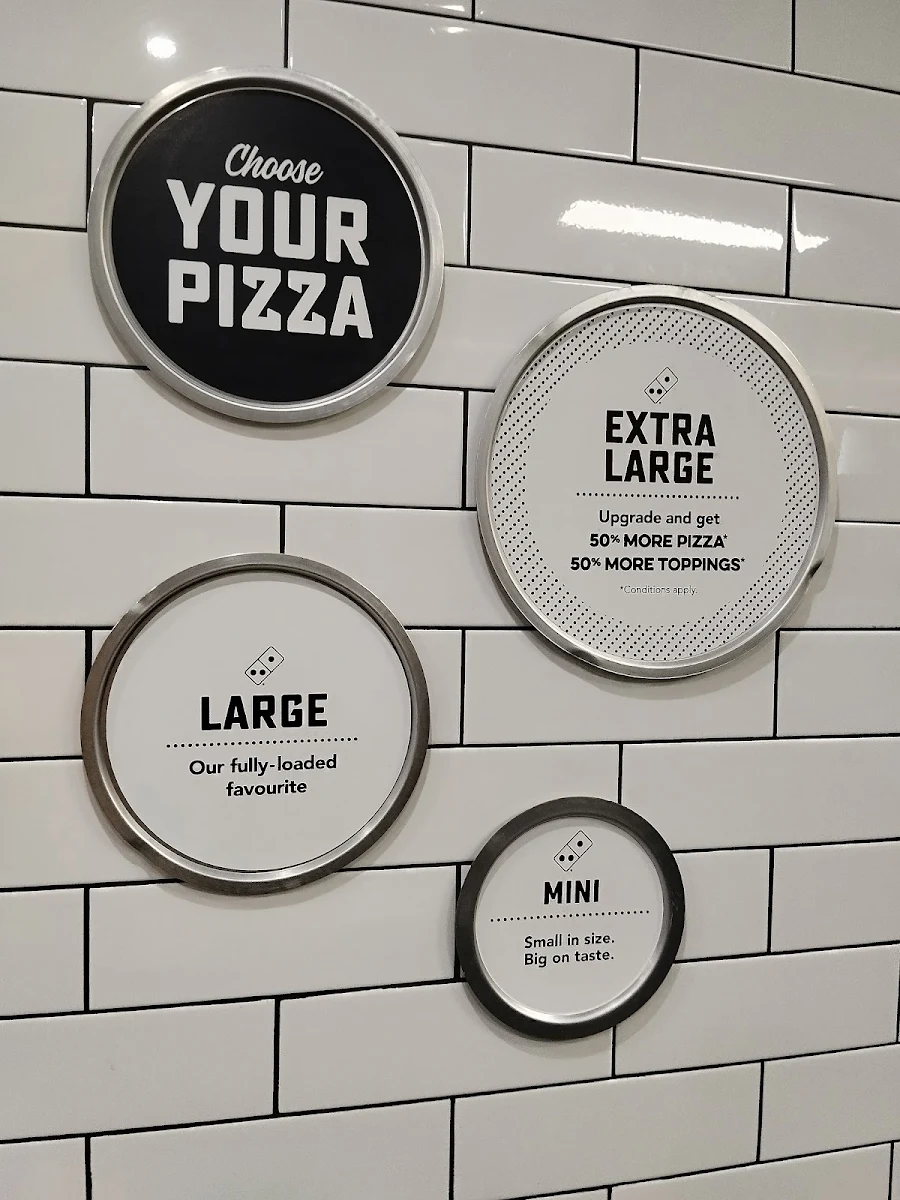 Menu, Domino's Pizza Glenelg