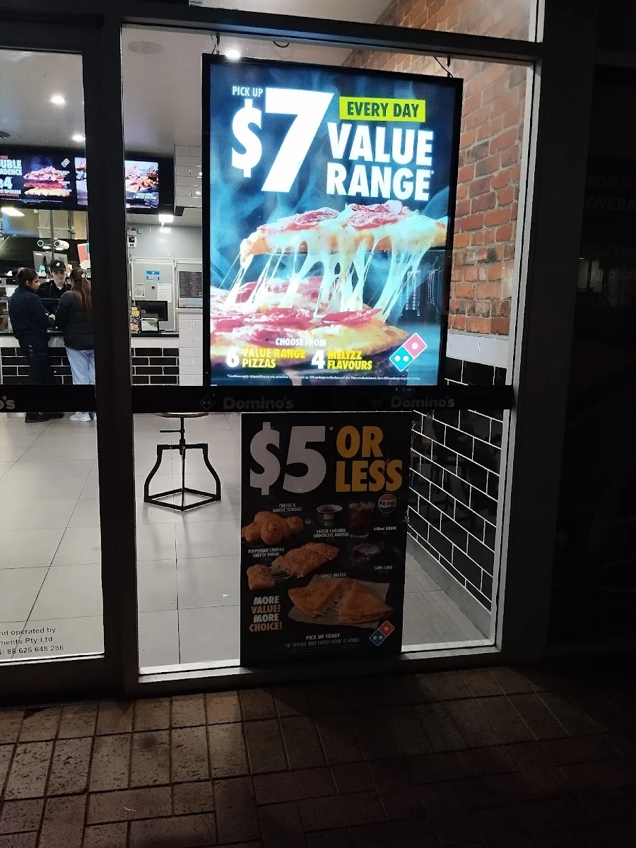 Menu, Domino's Pizza Glenelg