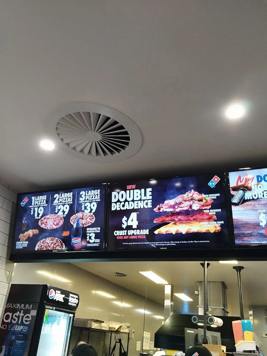 Menu, Domino's Pizza Glenelg
