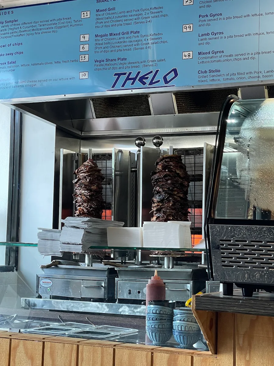 Menu, Thelo Gyros and Bar
