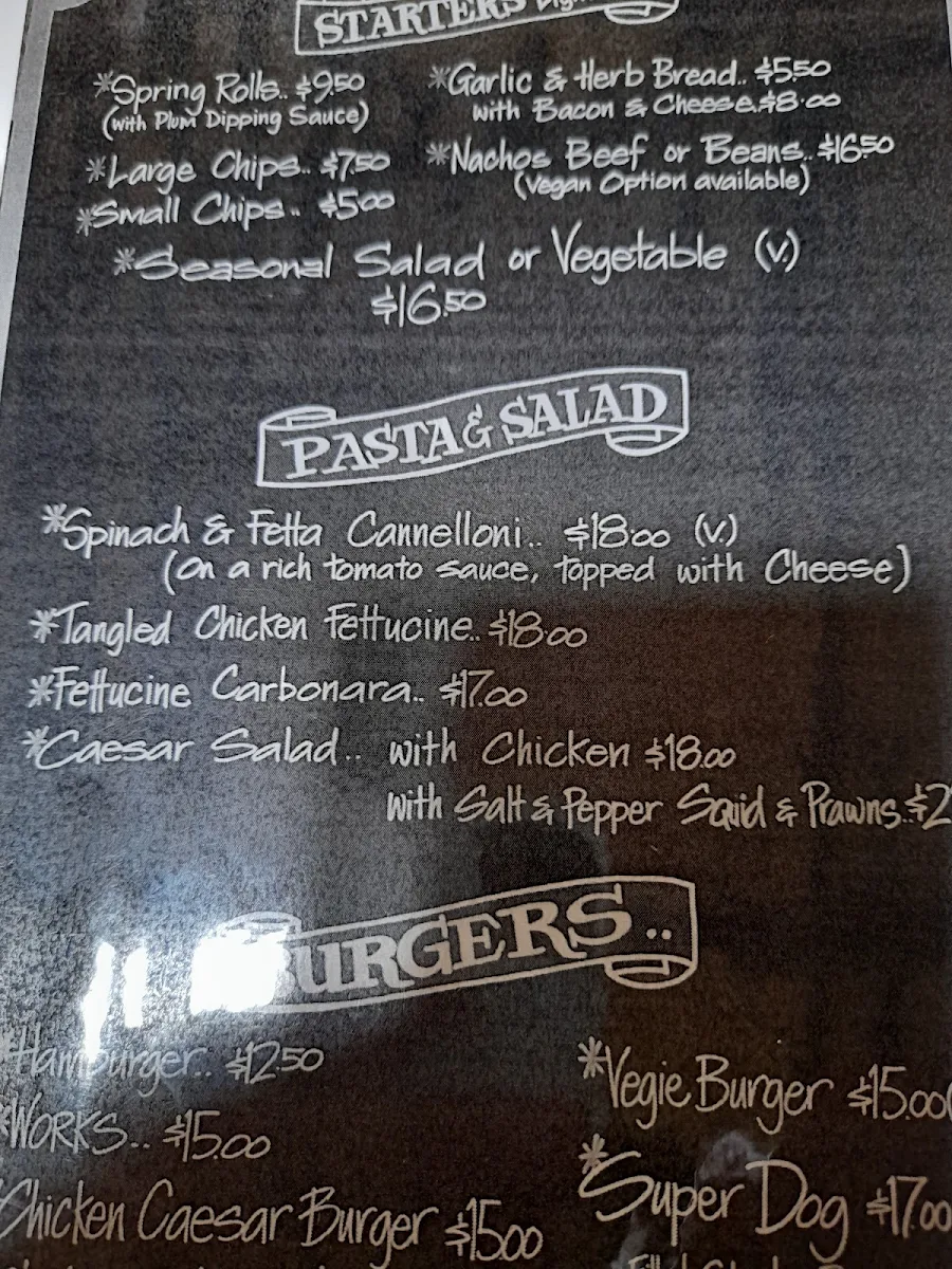 Menu, The Golden Dog Hotel