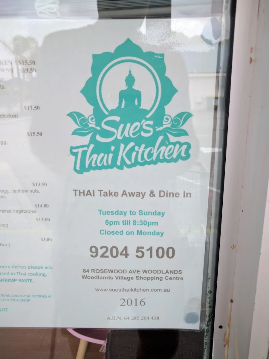 Menu, Time 4 Thai Woodlands