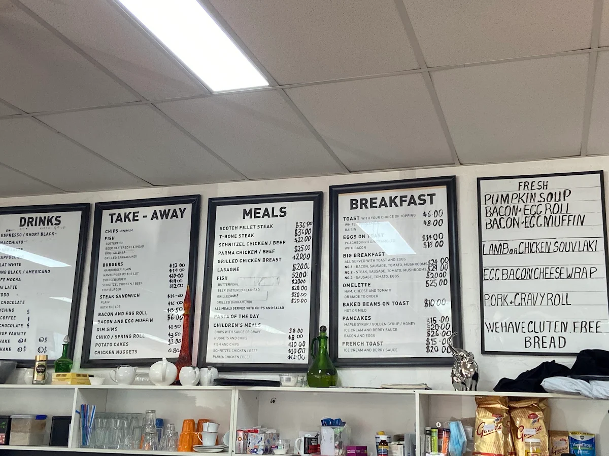 Menu, Marciano's Cafe