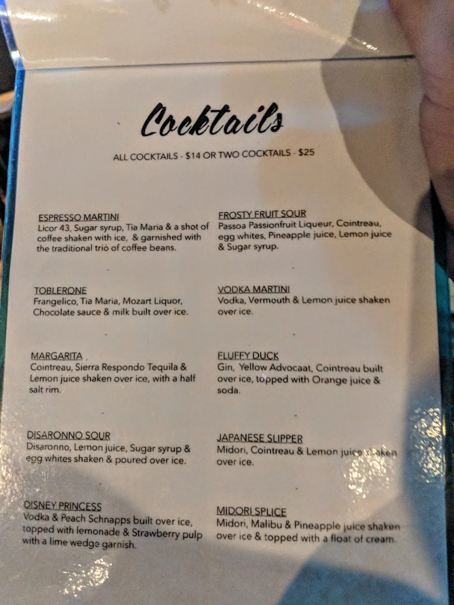 Menu, The Social Bar & Eating House Bendigo