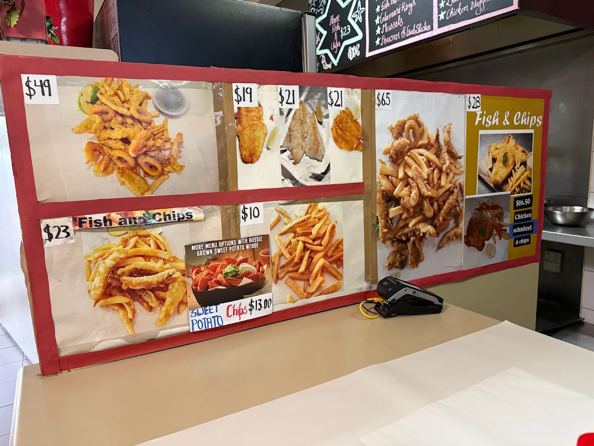 Menu, Jingili Fish and Chips