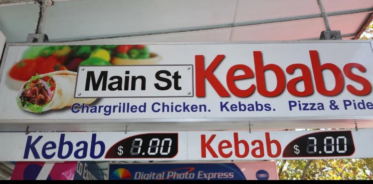 Menu, Main Street Kebabs Blacktown