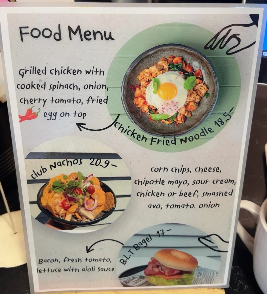Menu, Famished on Frasers