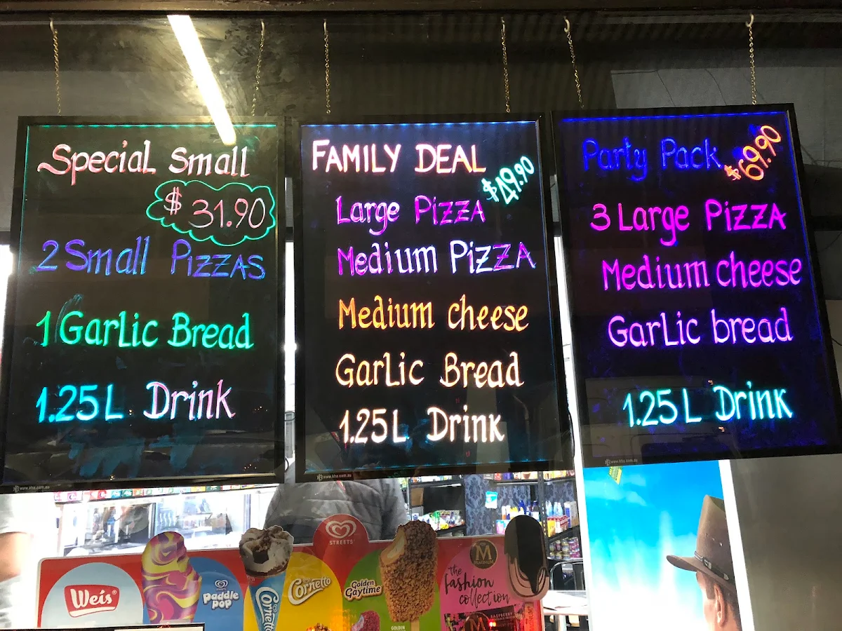 Menu, Fern Bay Takeaway