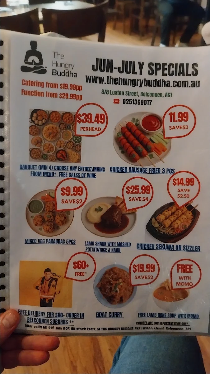 Menu, The Hungry Buddha | Nepalese & Indian Cuisine Canberra I ESTD 2011