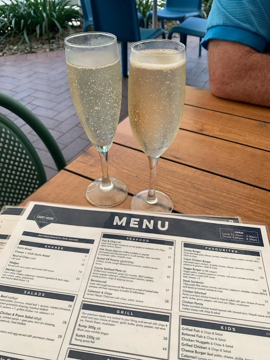 Menu, The Court House Hotel