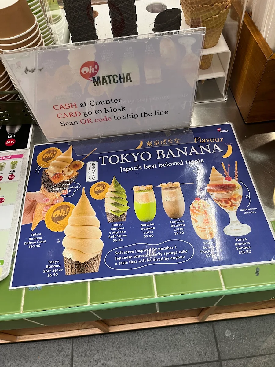 Menu, Oh!Matcha