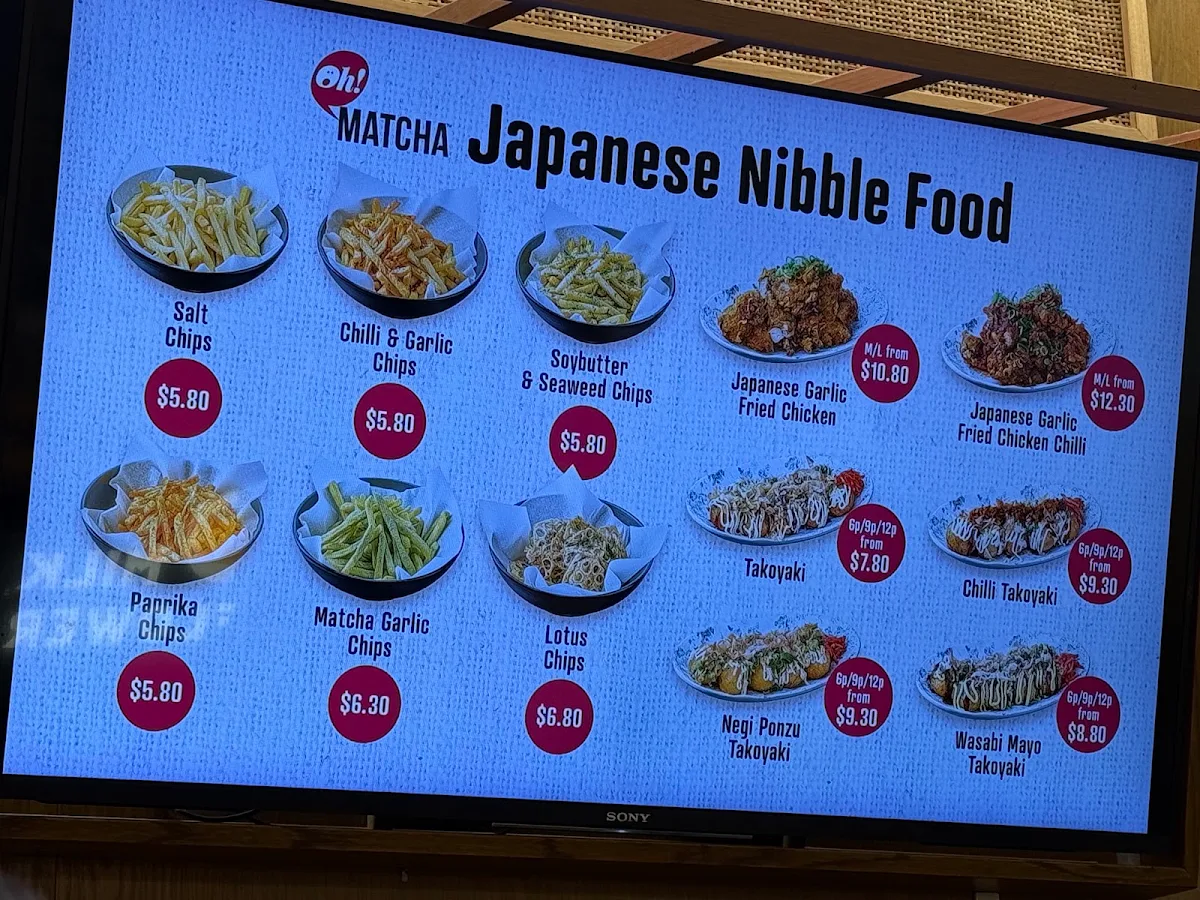 Menu, Oh!Matcha