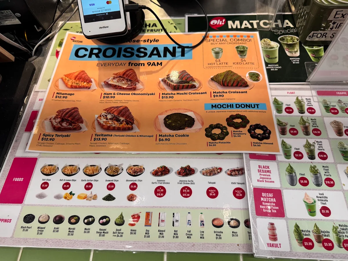 Menu, Oh!Matcha