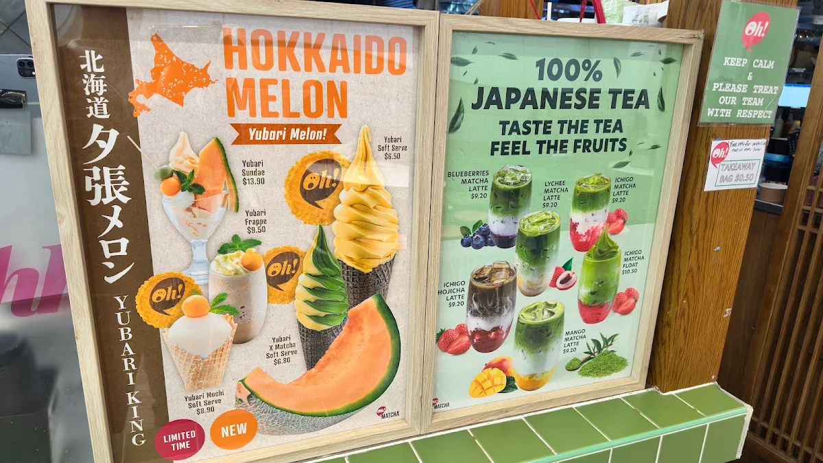 Menu, Oh!Matcha
