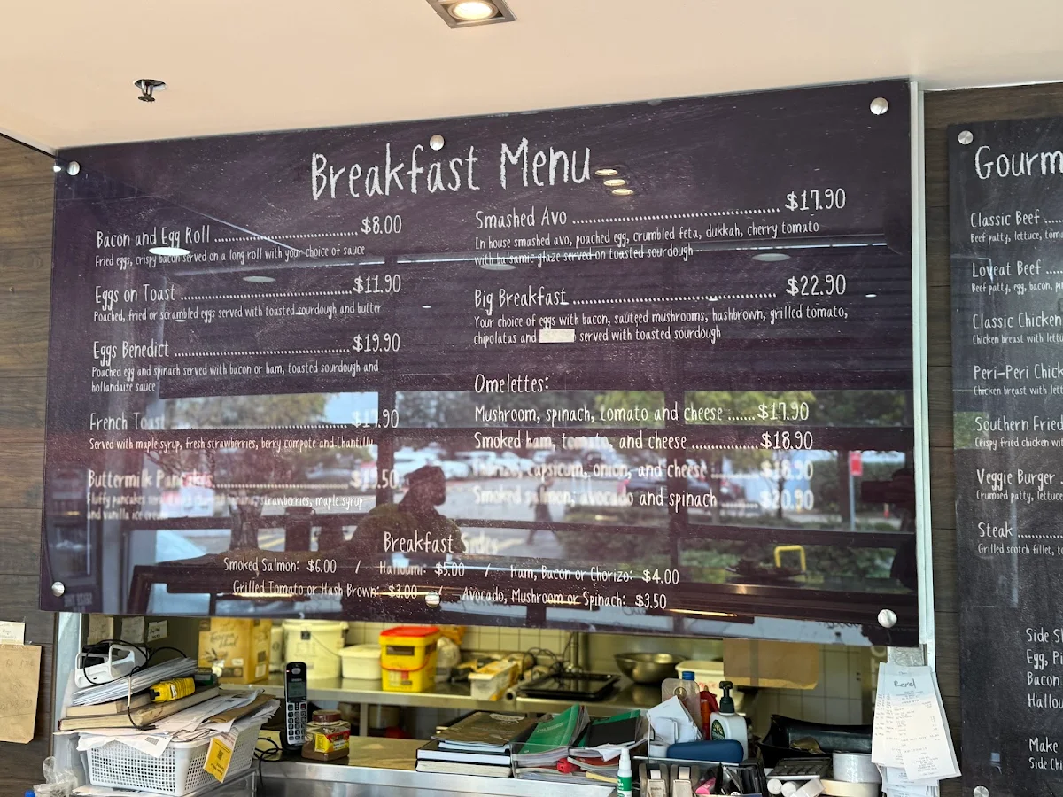 Menu, Loveat Cafe Alexandria