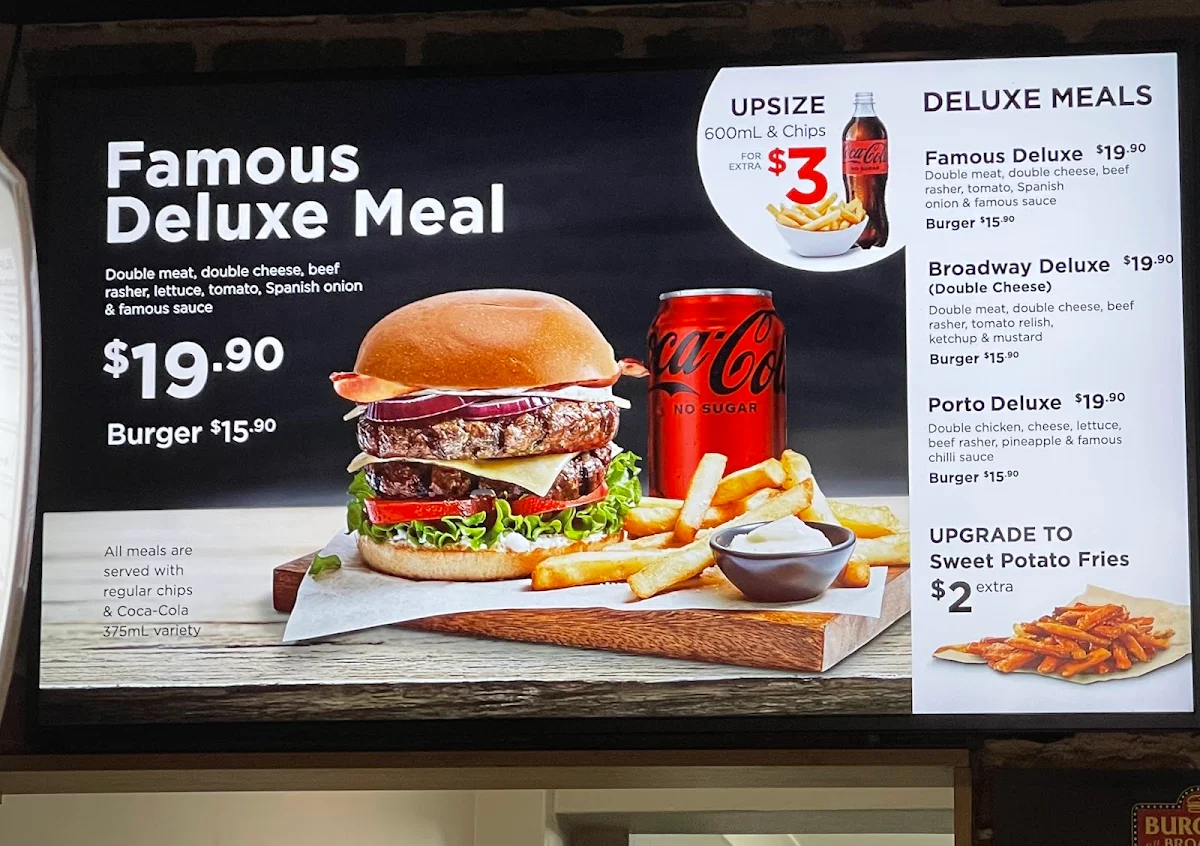 Menu, Burgers On Broadway Ermington