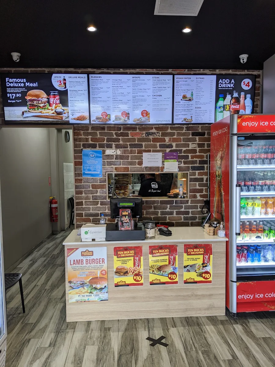 Menu, Burgers On Broadway Ermington