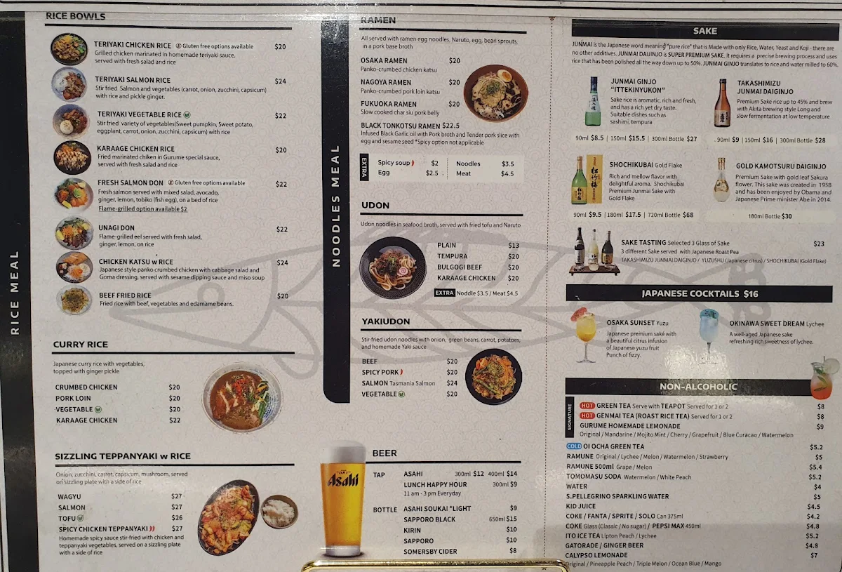 Menu, Gurume