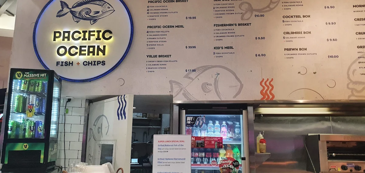 Menu, Pacific Ocean Fish & Chips