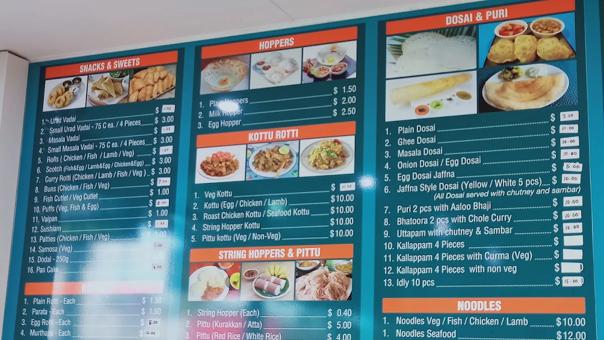 Menu, Sydney Marina Dine In & Take Away