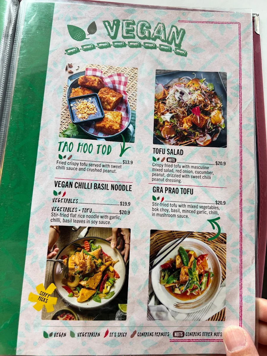 Menu, Bangkok Snap Churchill Centre