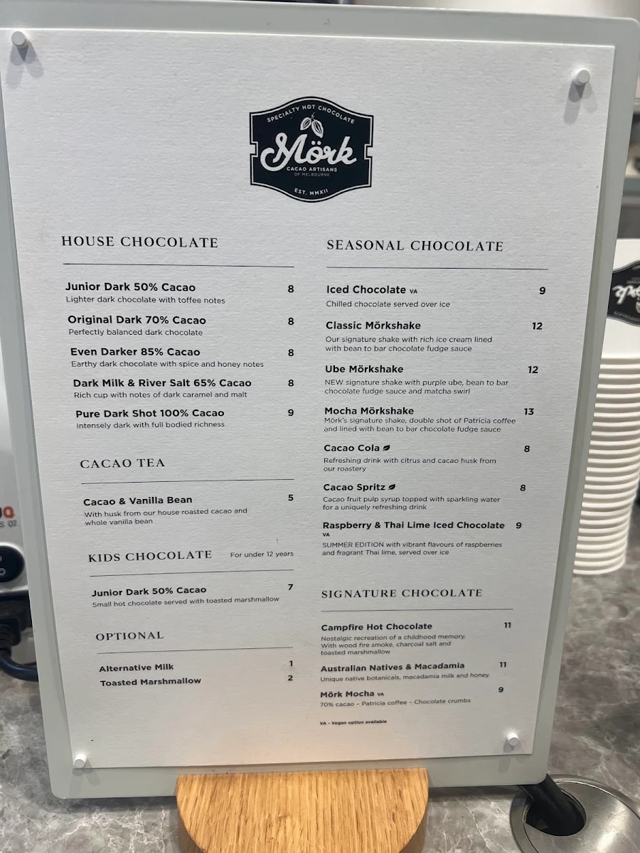 Menu, Mörk Chocolate