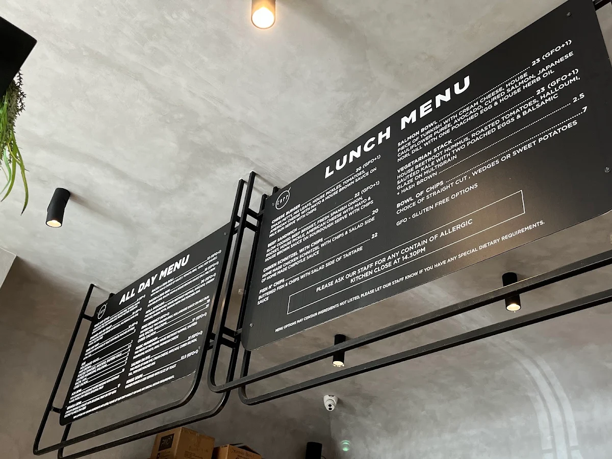 Menu, Capp Espresso - Macquarie st