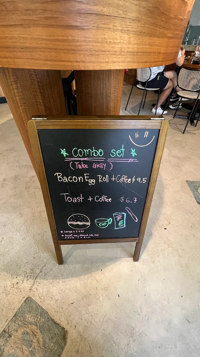 Menu, Capp Espresso - Macquarie st
