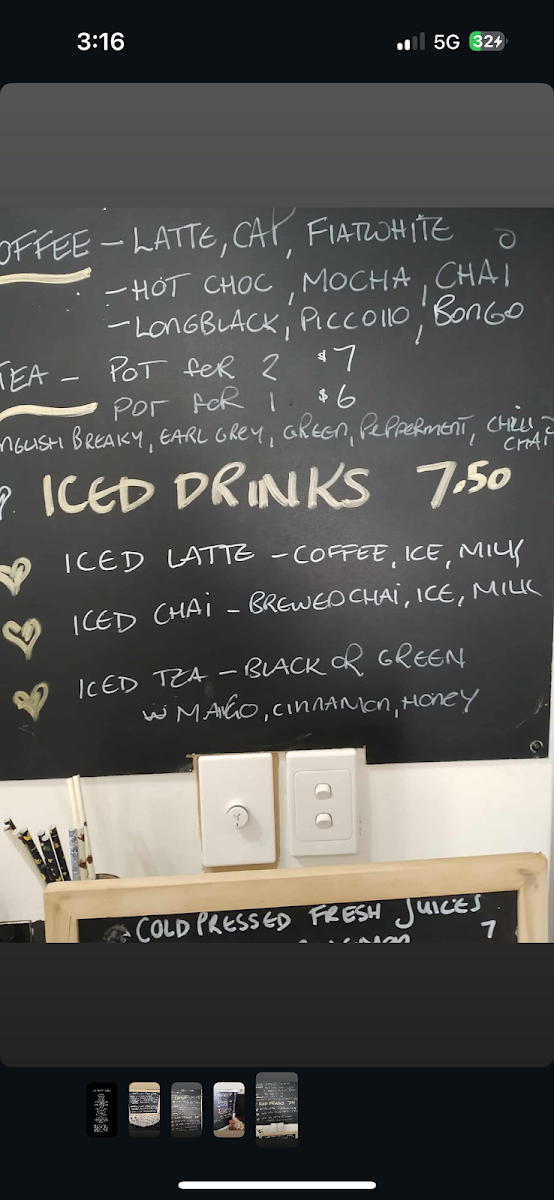 Menu, H’s Delights