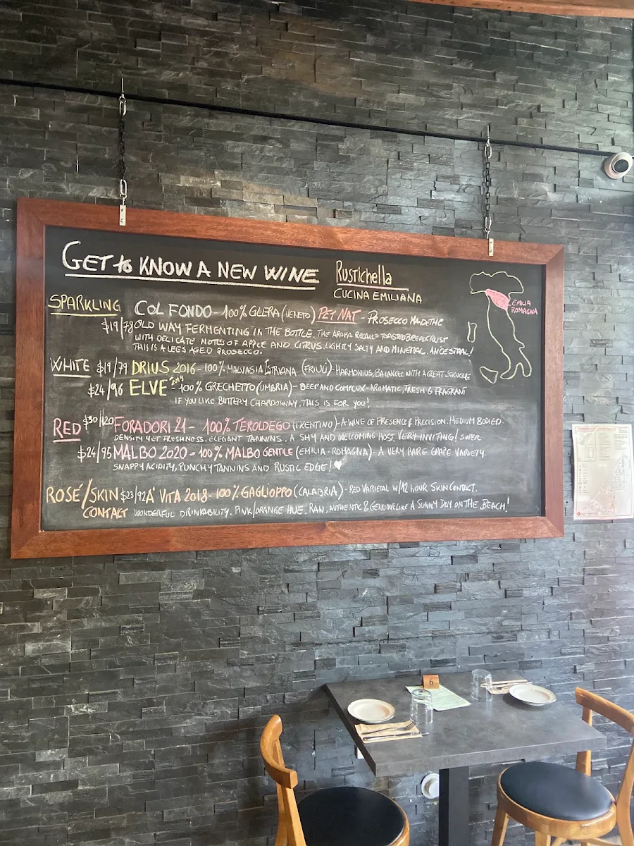 Menu, RUSTICHELLA Pasta Bar