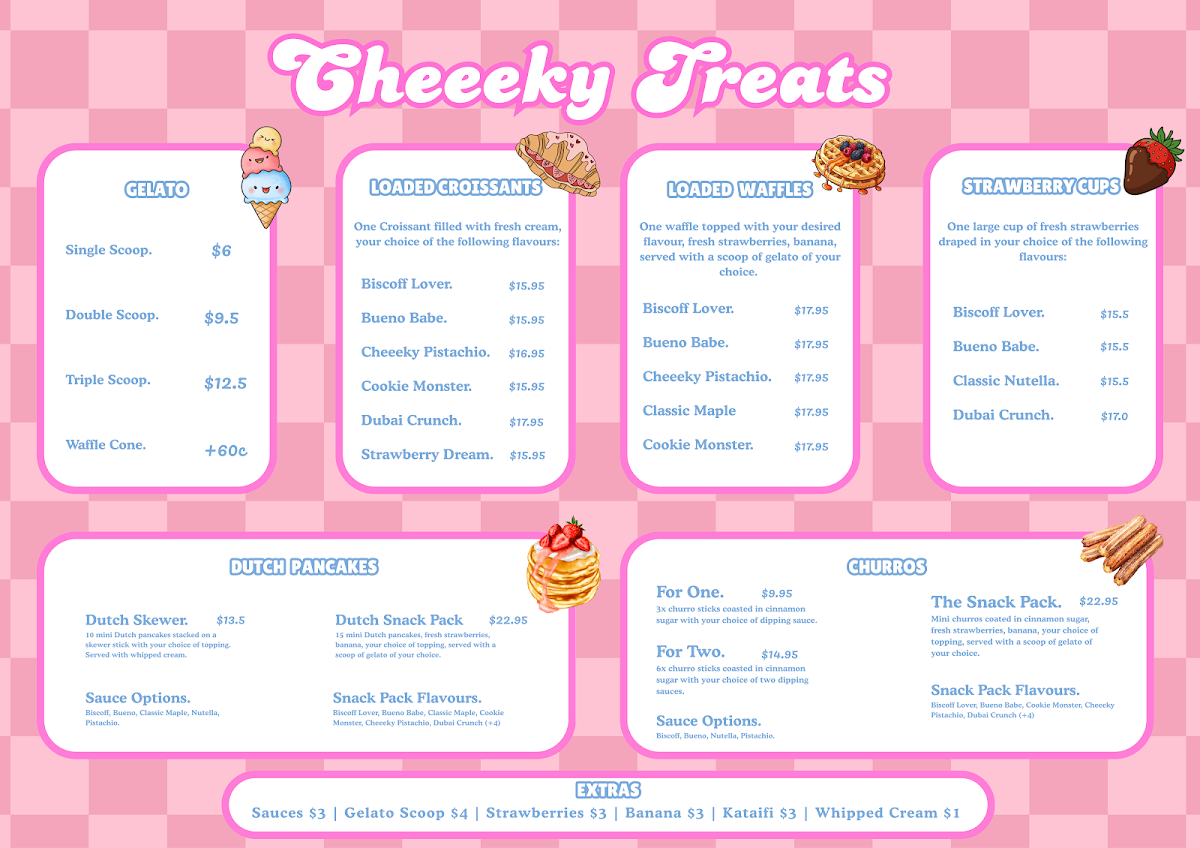 Menu, Cheeeky Treats