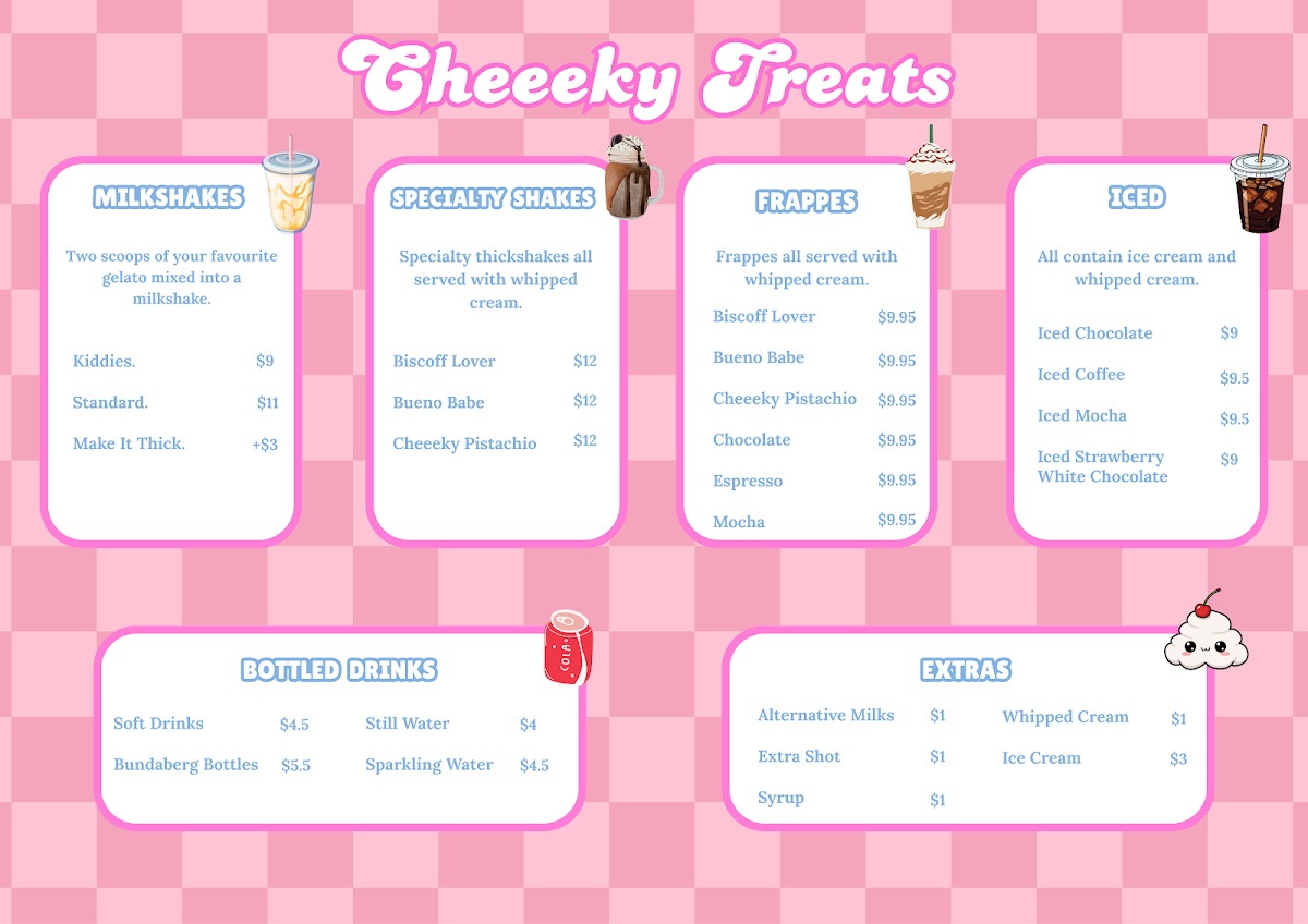 Menu, Cheeeky Treats