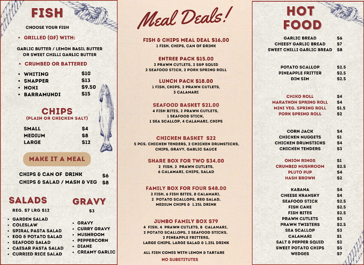 Menu, Lotus Bistro