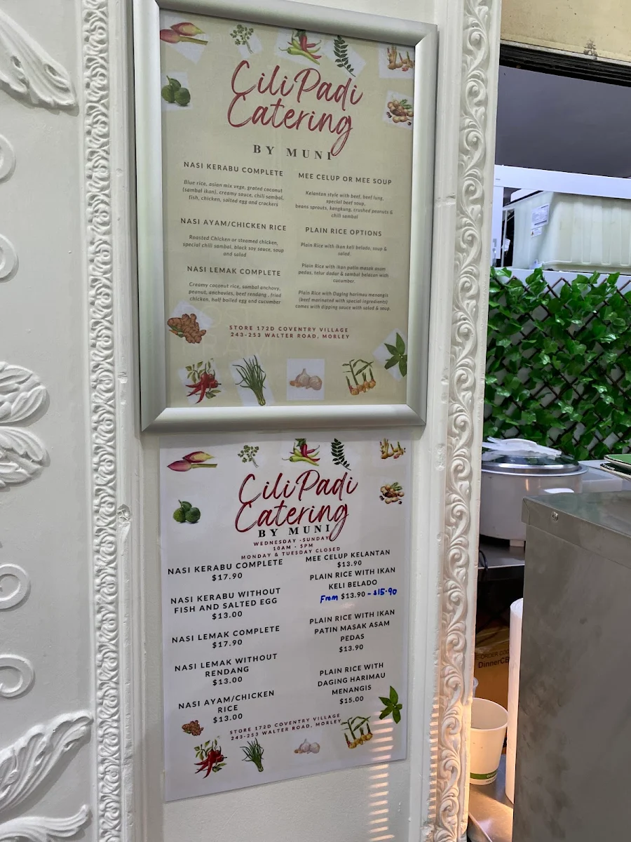 Menu, Cili Padi Catering by Aunty Muni