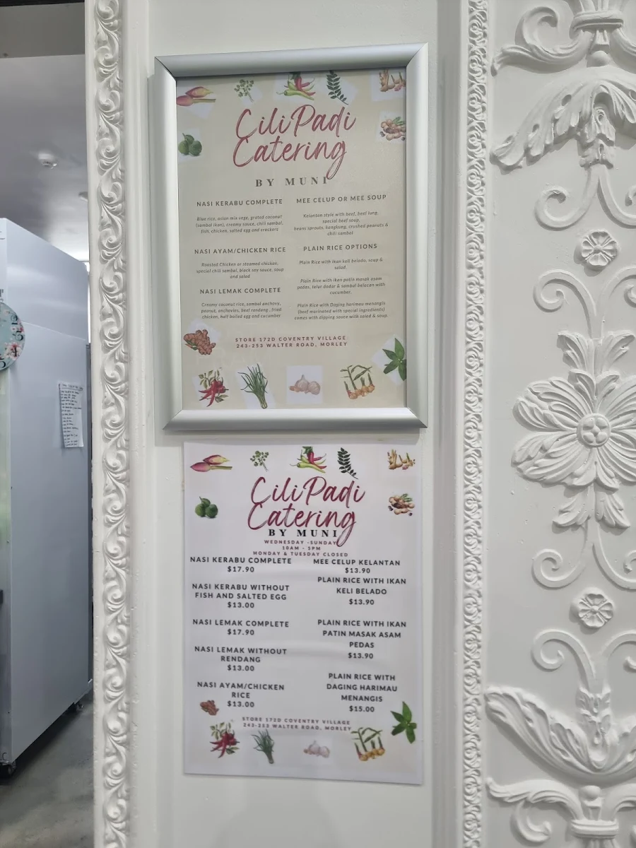 Menu, Cili Padi Catering by Aunty Muni