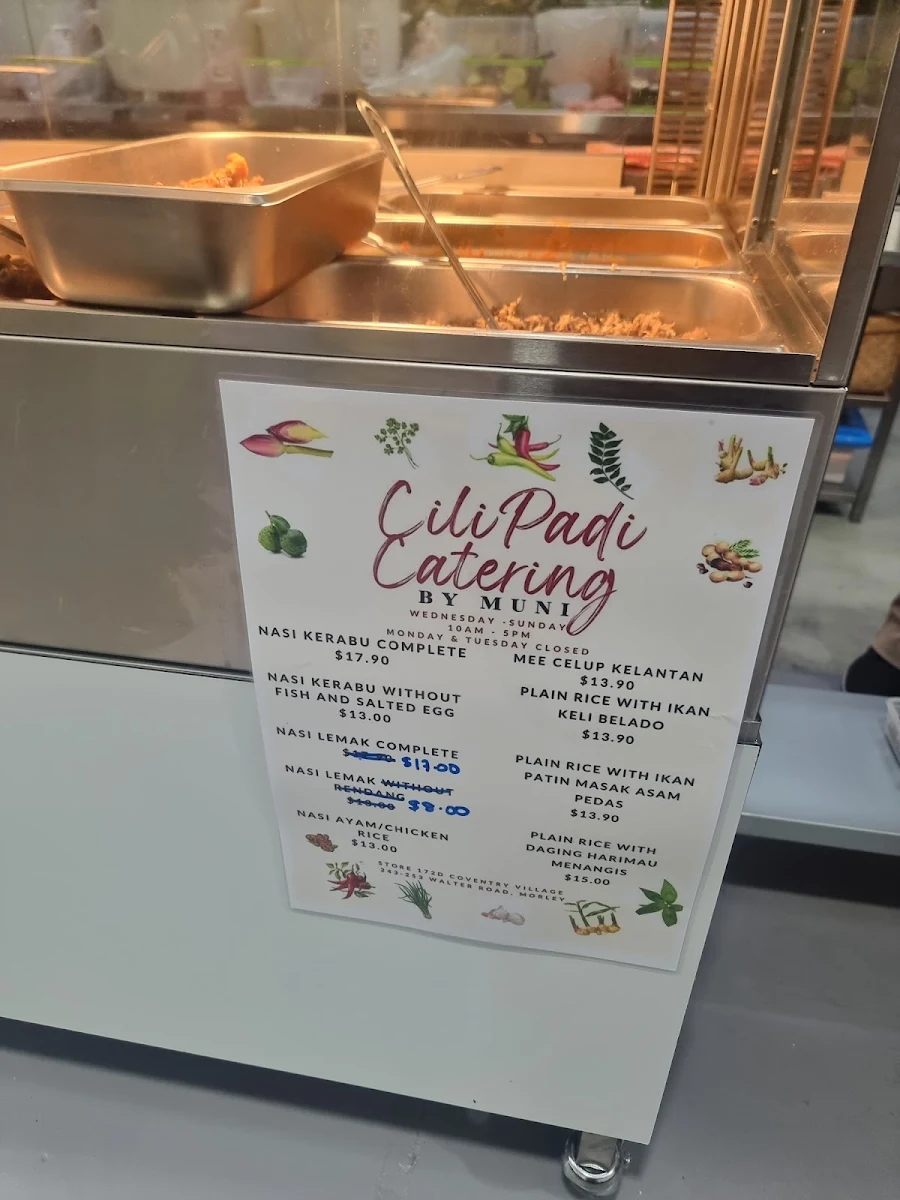 Menu, Cili Padi Catering by Aunty Muni