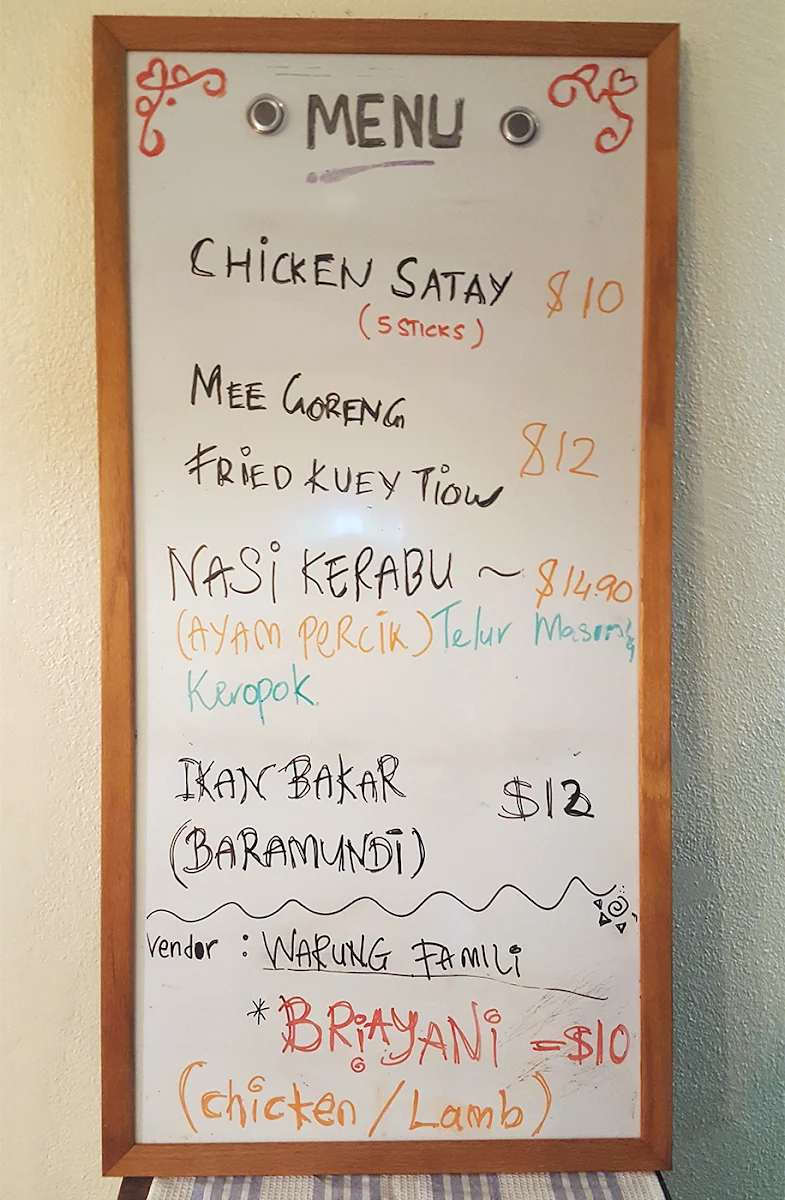 Menu, Cili Padi Catering by Aunty Muni